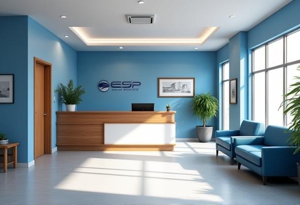 Interior view of ESP Auto Service office or reception area.
